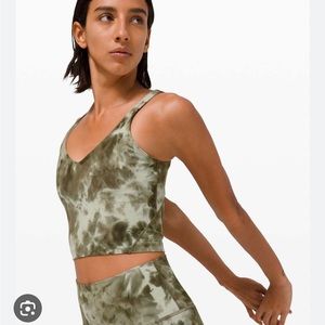 Green tie die lululemon align tank